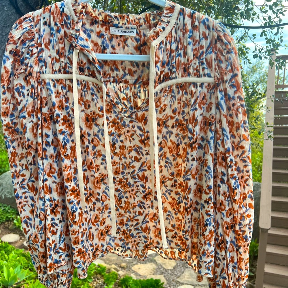 Ulla Johnson, size 4, printed cotton blouse